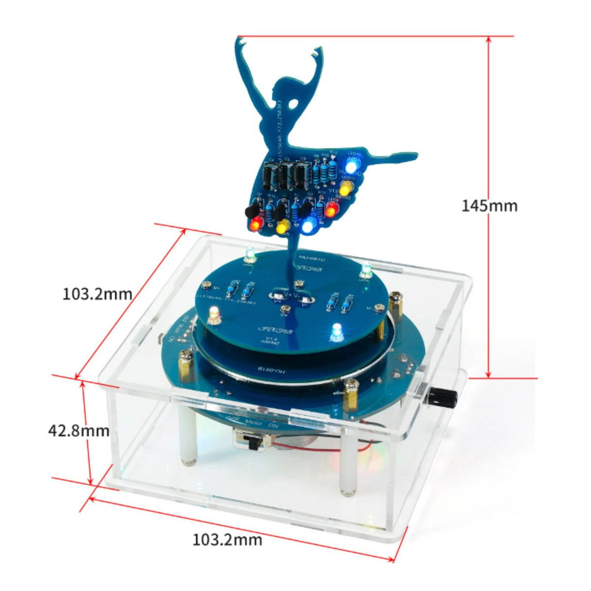 DIY Electronic Music Box USB Powered Rotating Ballerina Music Box for Hobbyists