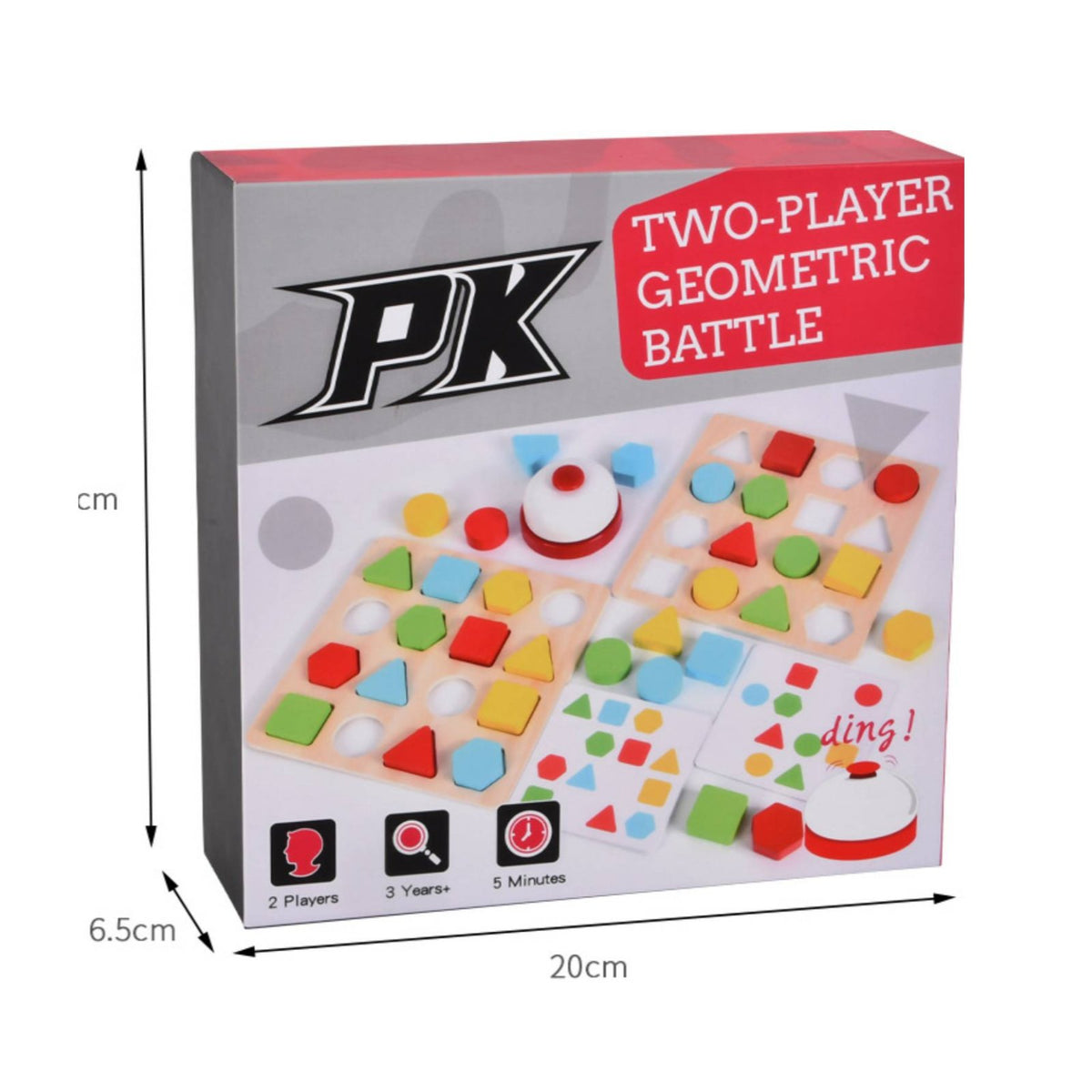 Two Player Geometric Battle Game Educational Shape Matching Block Game Problem-Solving Geometric Matching Toy for Preschoolers
