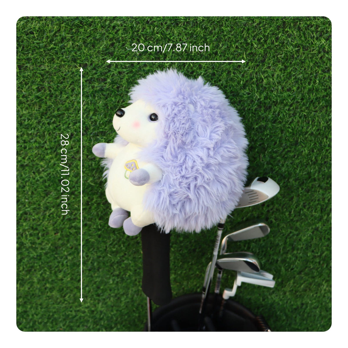 Hedgehog Golf wood Headcover Cute Design Soft Critter Cover Headcover Scratch Protection Cartoon Wood Cover for Women