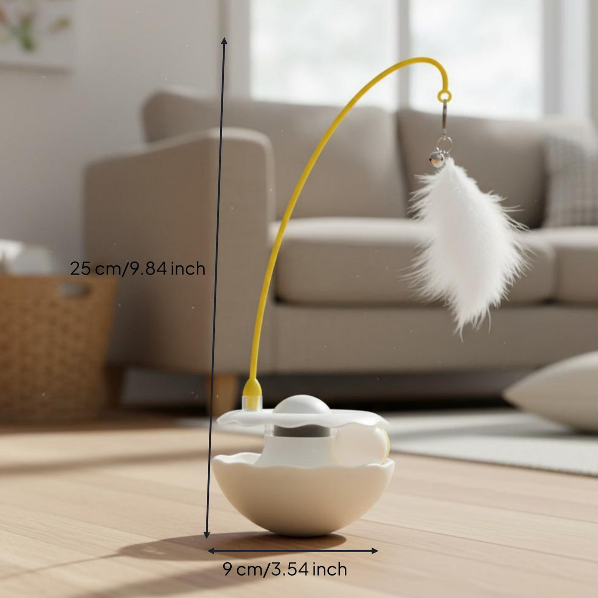 Tumbler Cat Toy Encourages Exercise Catnip Wobble Toy Replaceable Feathers