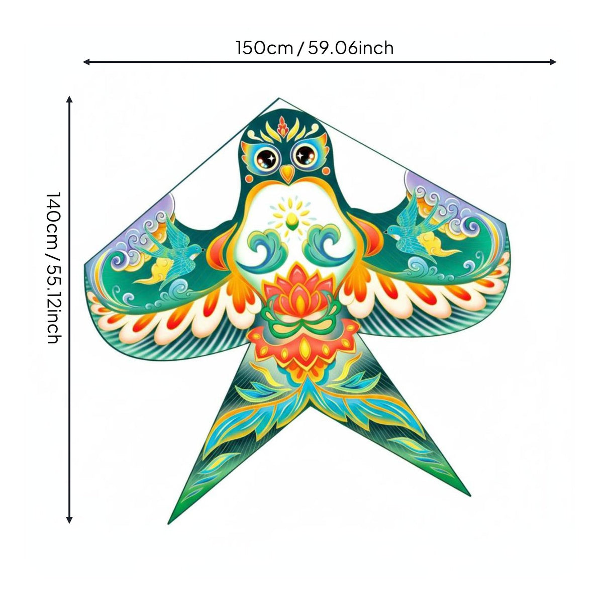 Swallow Kite Easy to Fly Outdoor Toy Scientific Structure for Park, Adults