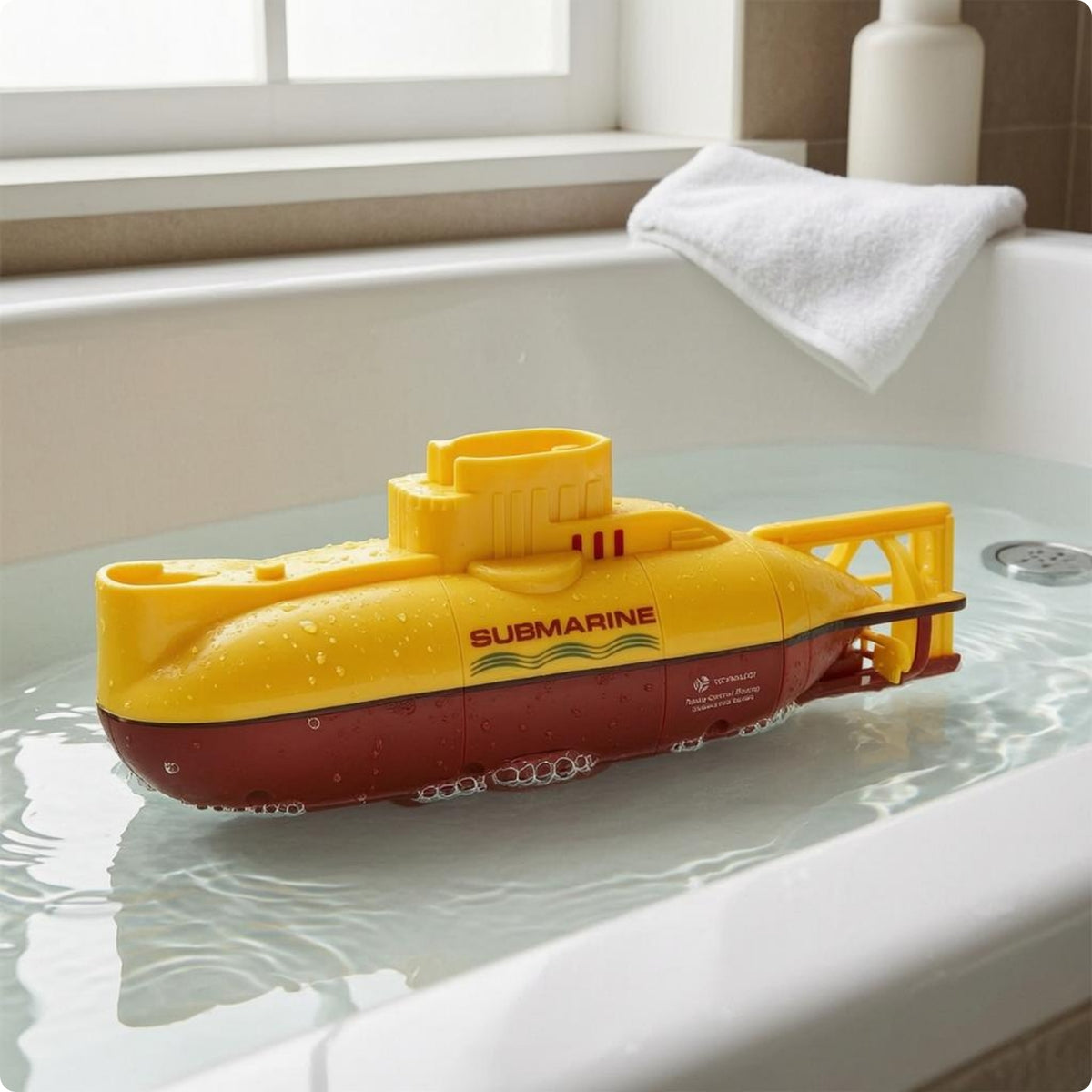Wireless Control Underwater Vessel Rechargeable Aquatic Plaything Yellow and Red
