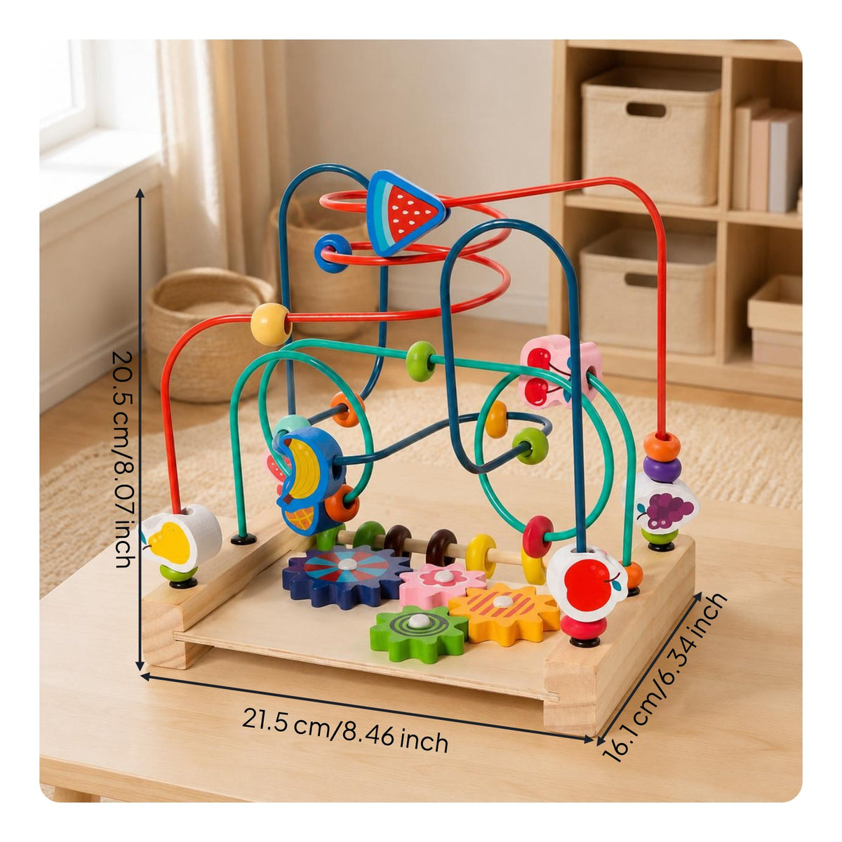 Wooden Bead Maze Educational Bead Maze Interactive for Toddlers
