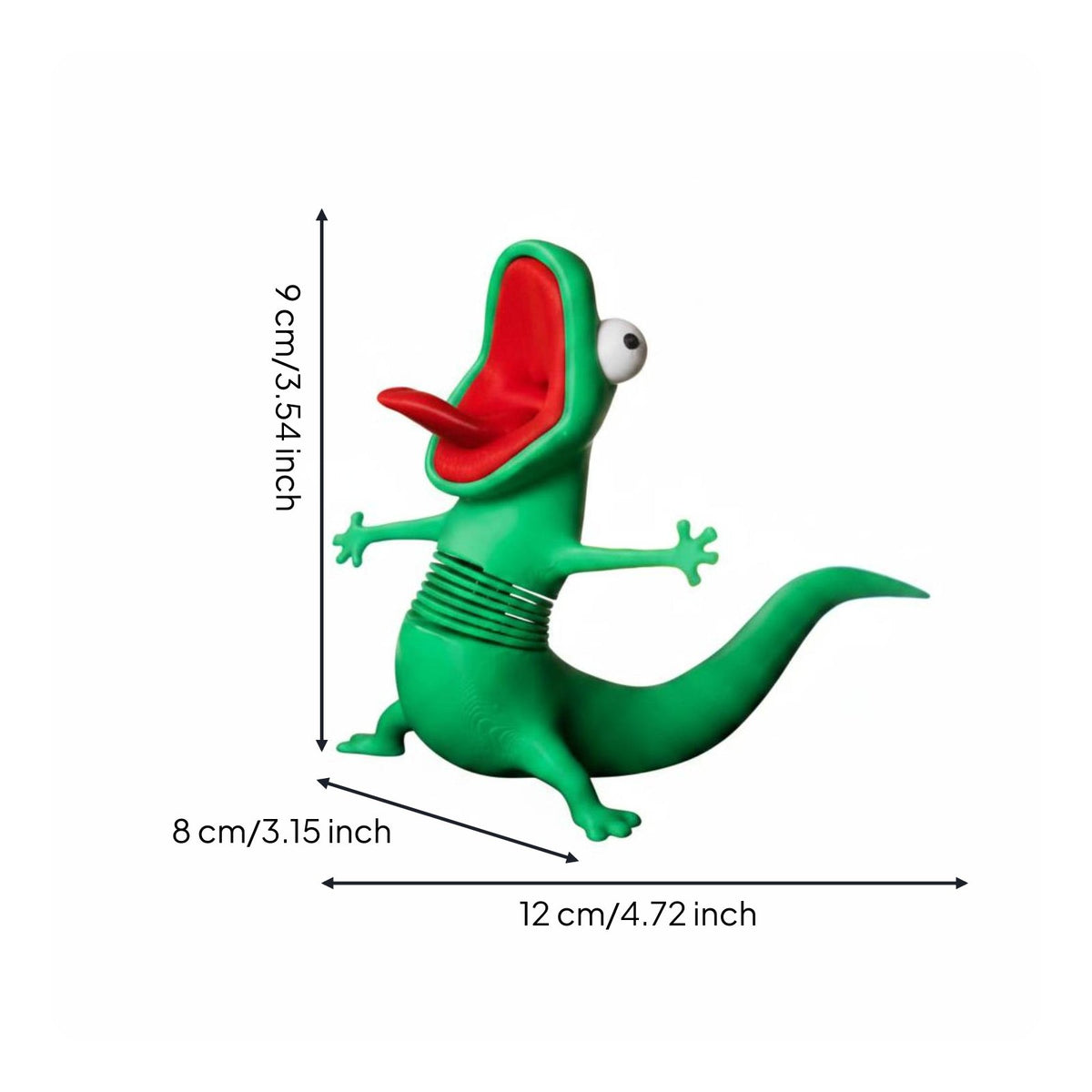 Wobble Lizard Figurine Detailed Design Spring Lizard Toy Handmade for Office