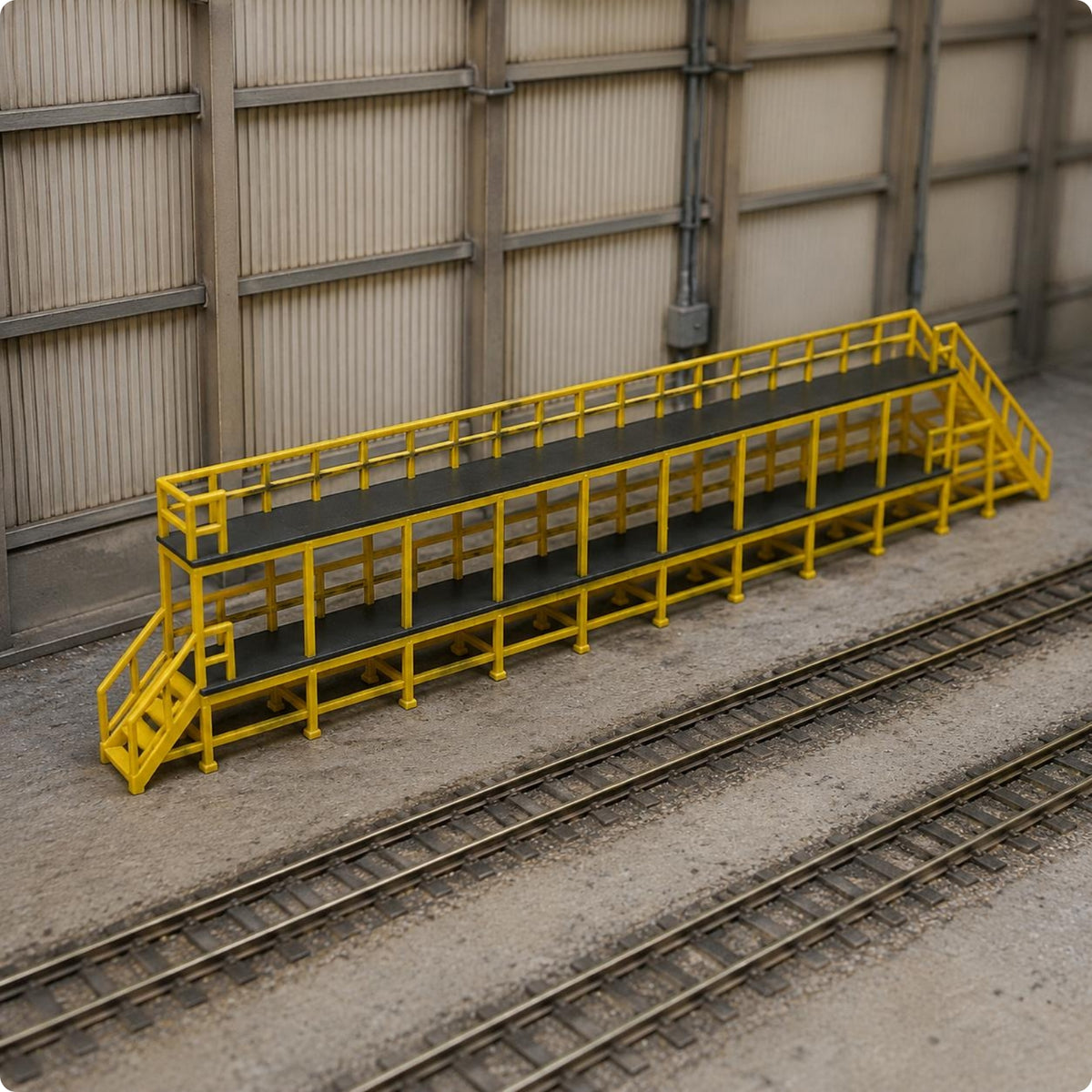N scale Railway System Repair Stand Scene Accessory Train Inspection Ladder Detailed Parts Railway Scenery for Diorama