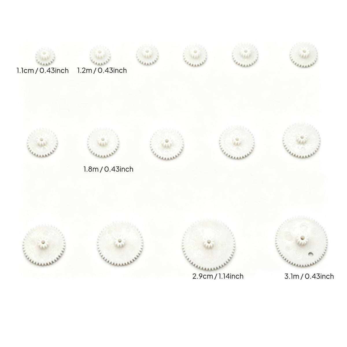 DIY Robot Parts Kit Multi-Specification Plastic Gear Assortment for Hobbyists
