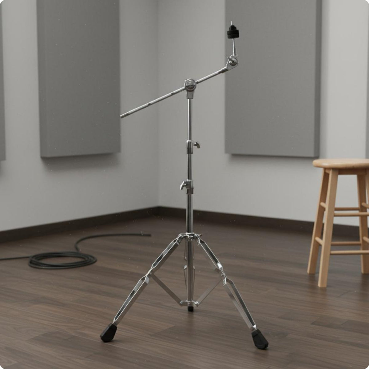 Straight Boom Cymbal Stand Heavy Duty Drum Cymbal Stand Double Braced