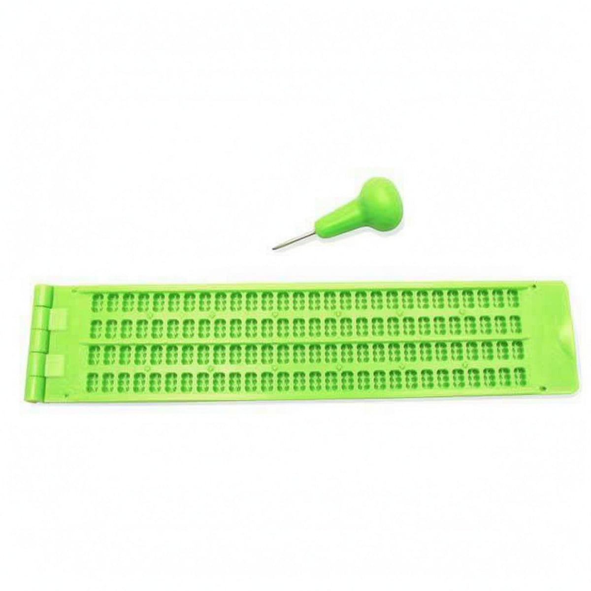 Braille Slate and Stylus Hinged Top Learning Aid Plastic