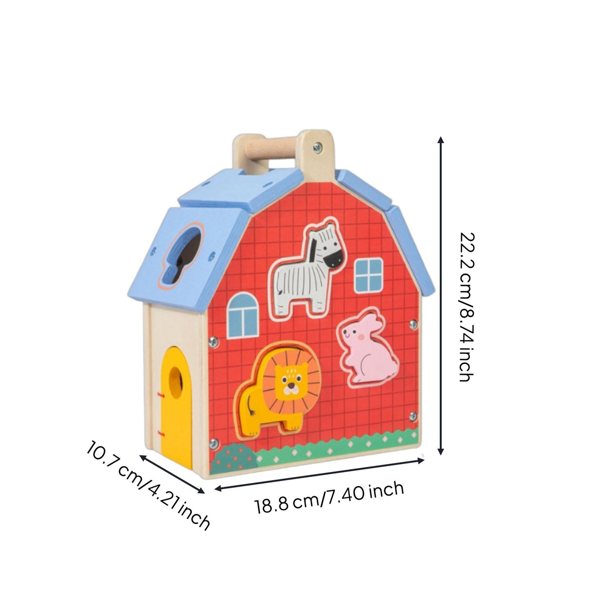 Multi-Functional Activity Block Multifunction Wooden Activity Cube All in Single Bead Box for Young Children, Kids, Preschool, Waiting Room