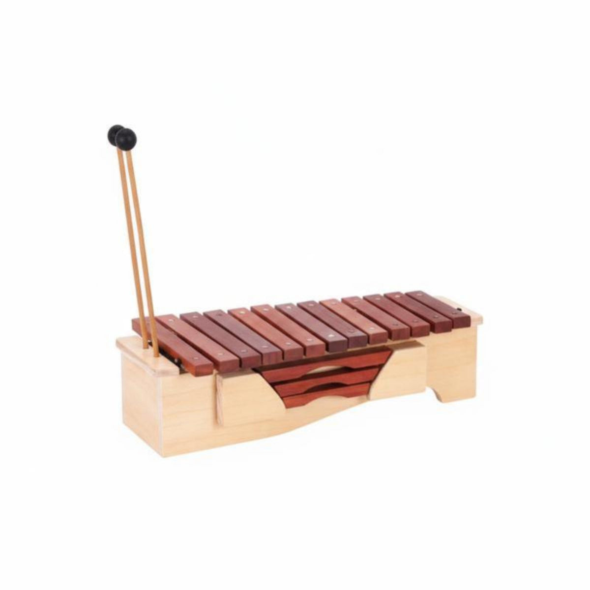 13-Bar Soprano Xylophone Resonator Box Colorful Bar Xylophone Diatonic Scale Includes 2 Mallets for Beginners, Classroom, School