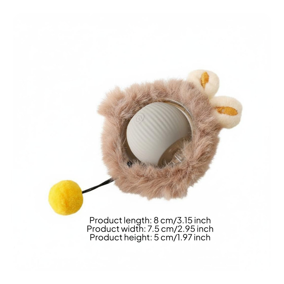 Soft Feline Toy Ball Ribbed Feline Ball Toy Compact for Cats
