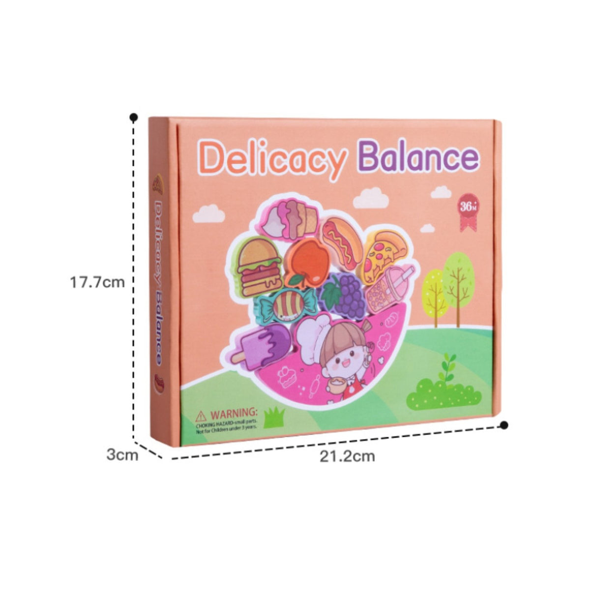 Wooden Food Balancing Toy Educational Wooden Stacking Blocks for Toddlers