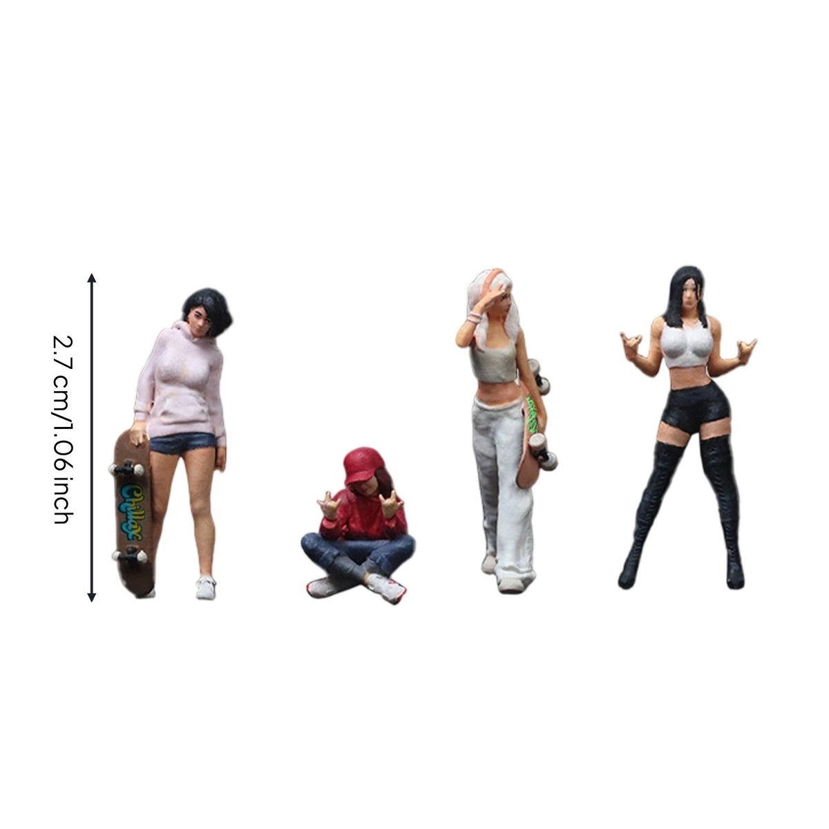 1:64 Resin Doll Set Collectible Trendy Character Figurines Realistic Definition