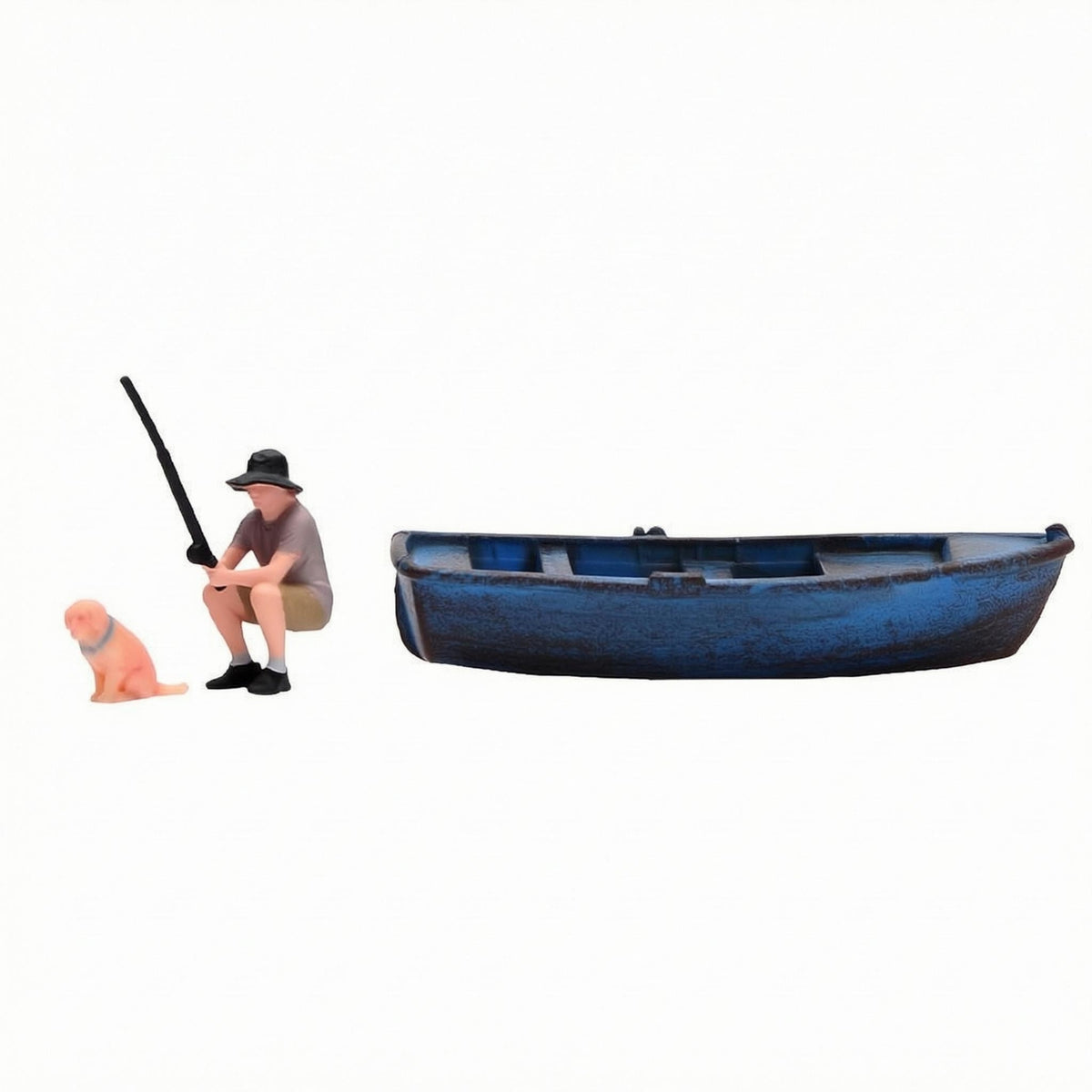 Miniature Fishing Boat Scene Detailed Design Table Decoration Nautical Charm