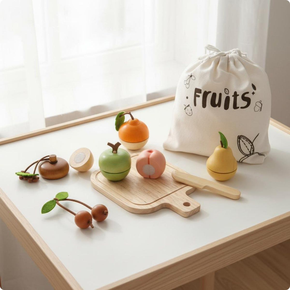 Wooden Fruit Set Hand-Eye Coordination Wooden Vegetable Toy