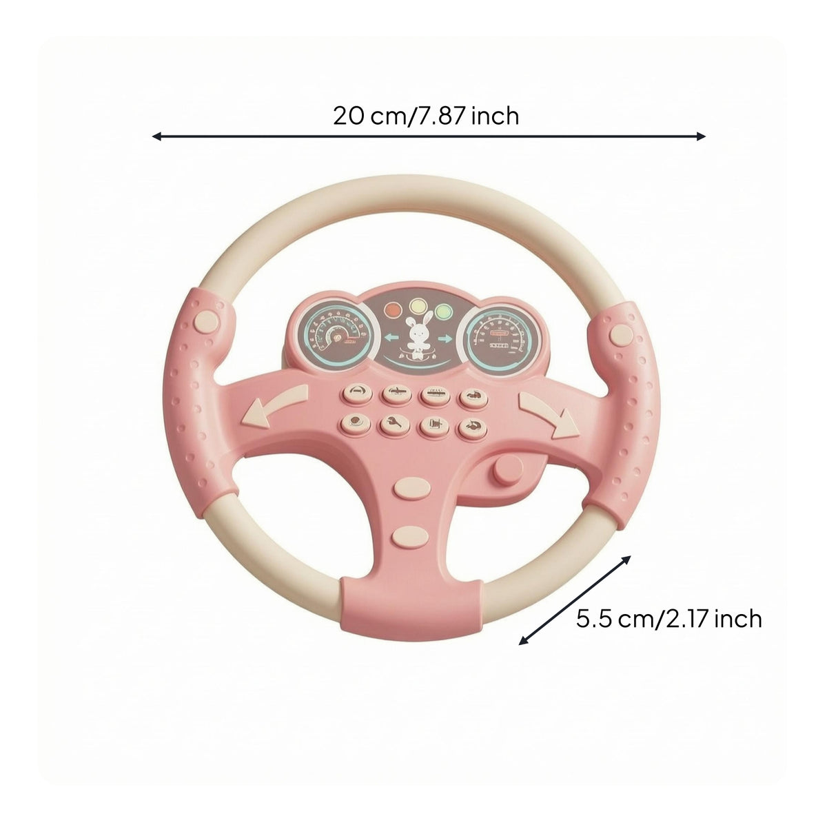Steering Wheel Toy Button Controls Simulated Driving Controller
