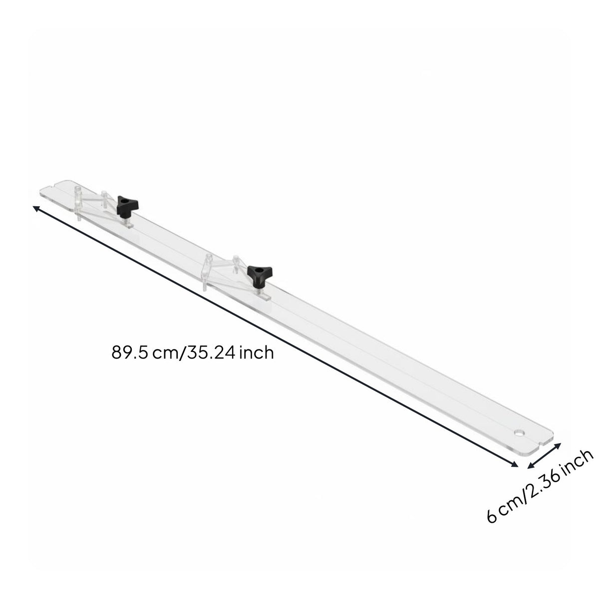 Guitar Center Line Ruler Accurate Measurement Guitar Center Line Gauge Transparent Acrylic Fretboard Alignment Ruler for Luthiers, Workshop