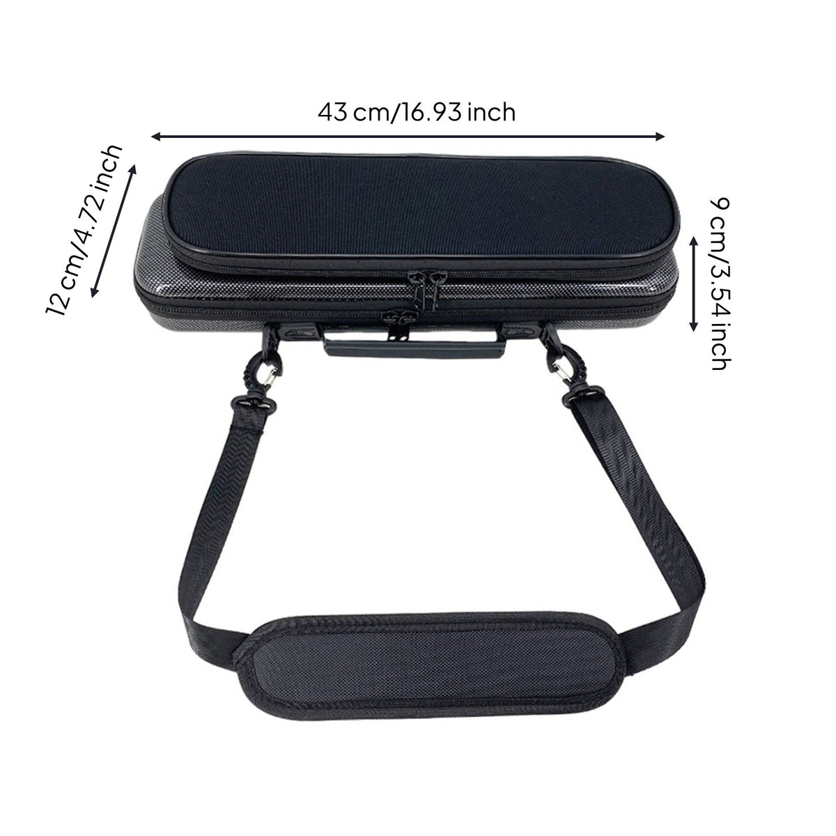 17 Hole flutes Carrying Case Water Resistant 17 Hole flutes Case Musical Instrument Accessory for Performance