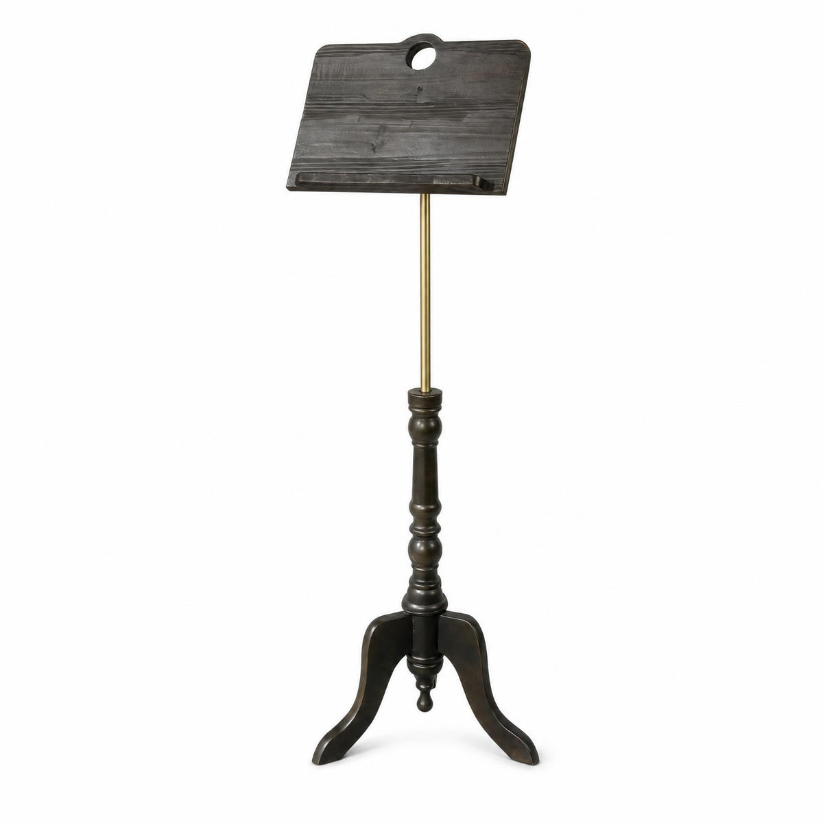 Brass-Colored Rustic Farmhouse Style Floor Display Stand Wood Display Stand