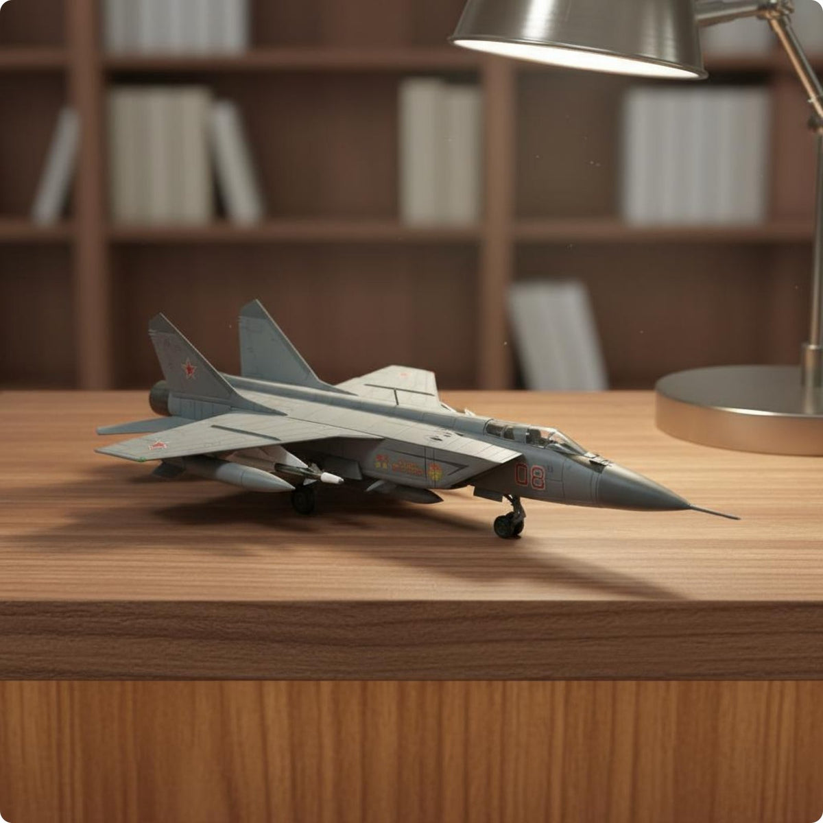 MiG-31 Diecast Model Collector Gift MiG-31 Model Plane Realistic Copy Diecast Fighter Plane for Collectors