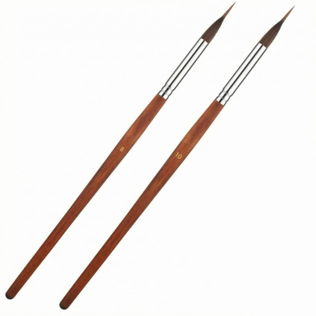 2 Pieces Needle Tip Brush Metal Ferrule Art Supply Comfortable Grip