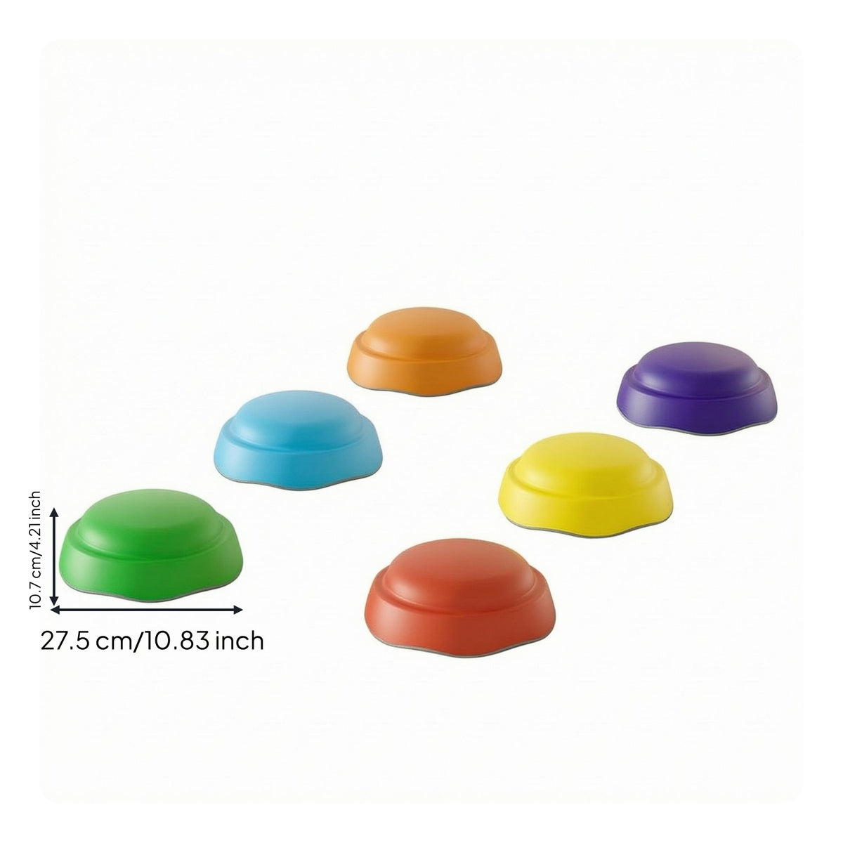 6 Pieces Domed Balance Stepping Stone Low-Height Dome Stepping Stone