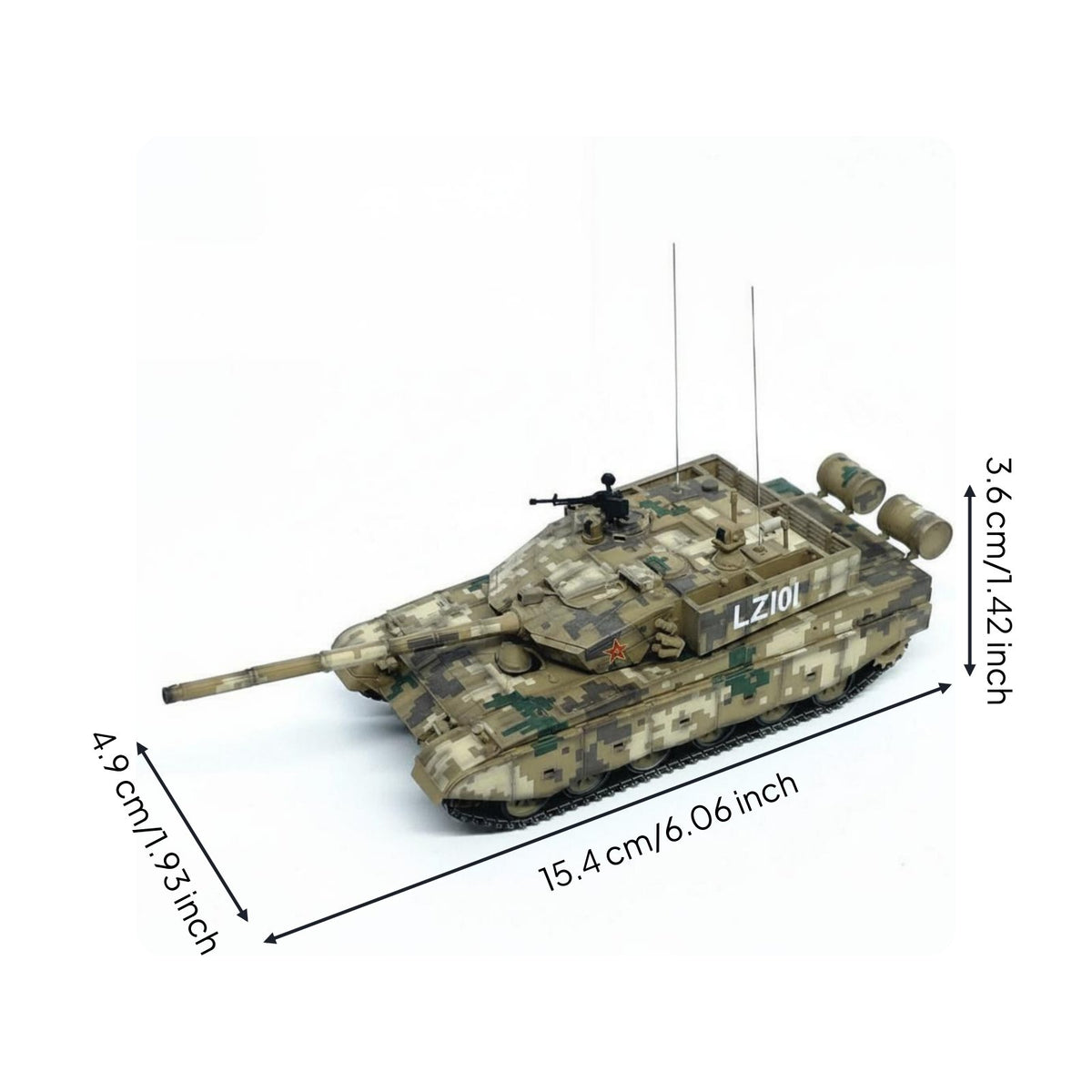 Armored Vehicle-99A Tank Model Detailed Paint 1:72 Tank Model for Desk
