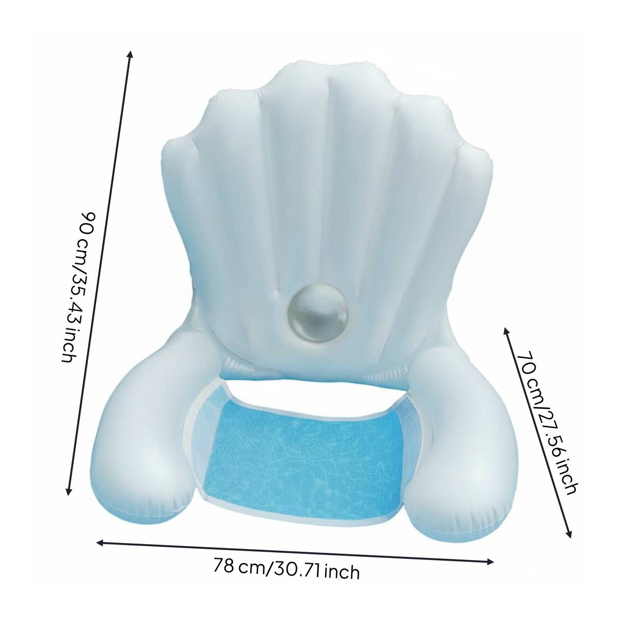 Inflatable Pool Chair Foldable Floating Water Floating Lounger Portable