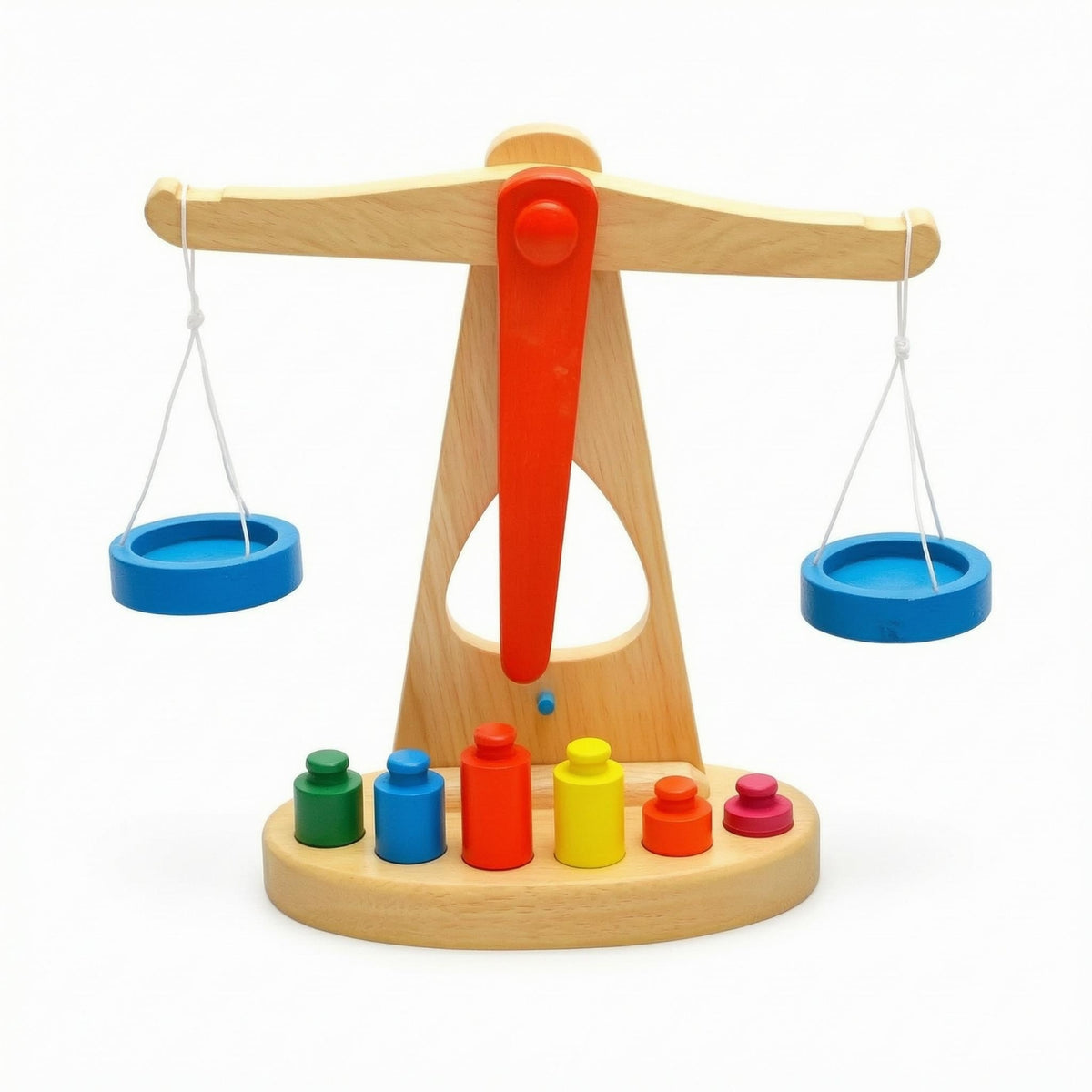 Wooden Balance Toy Comparison Freestanding Balance Scale Toy Math Learning