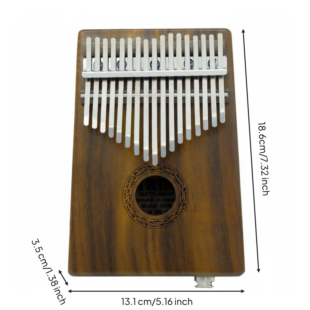 Acacia Wood Kalimba Easy to Learn 17-Key Kalimba Gift Set for Travel, Beginners