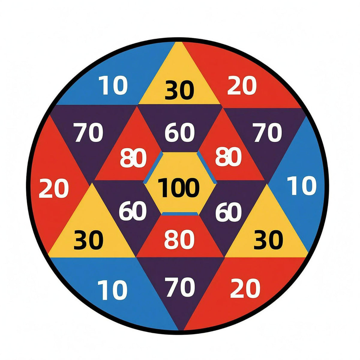 Ball Toss Target Mat Round-Style Scoring Target Cloth Portable for Children