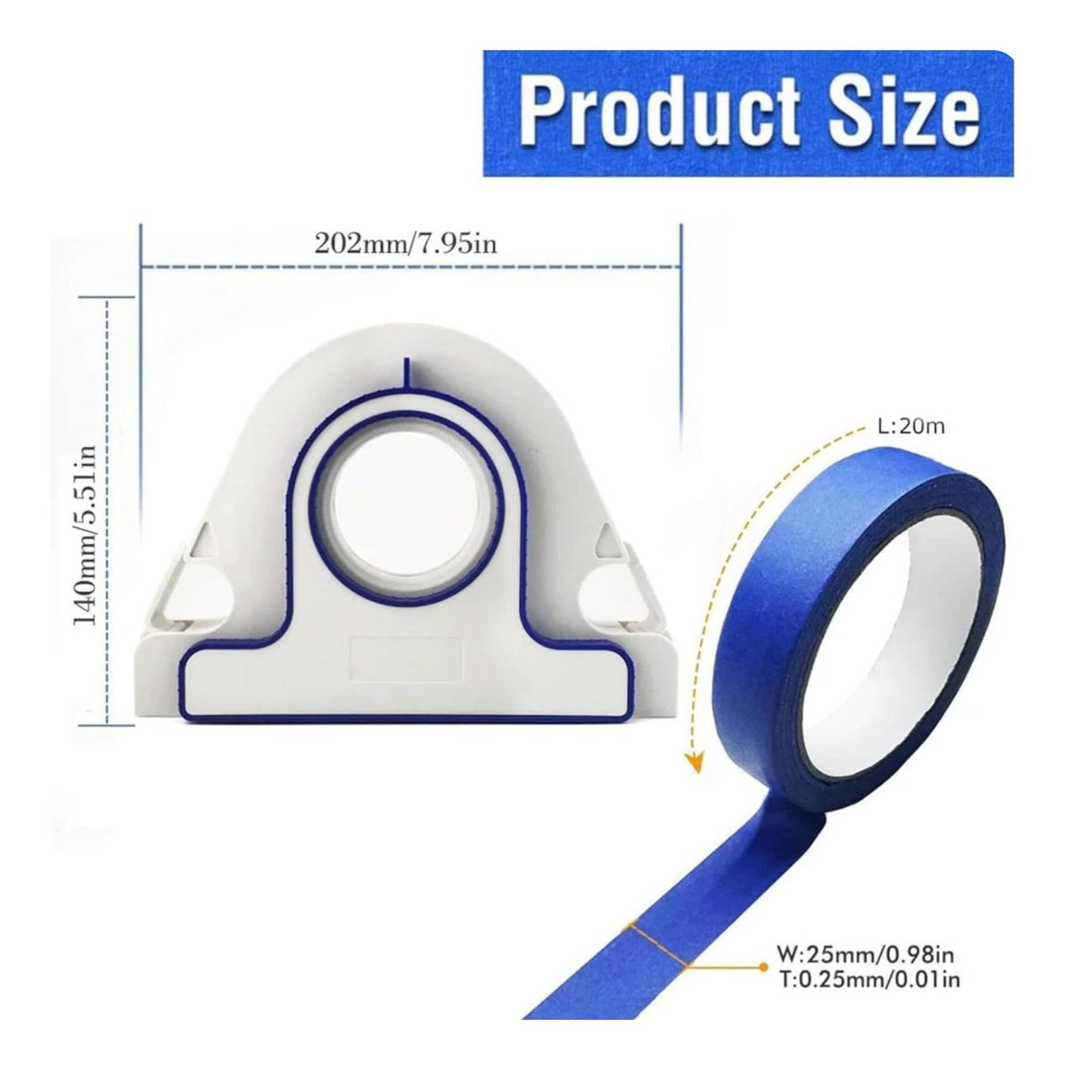 Paint Tape Applicator Rounded Border Design Painters Tape Dispenser DIY Painting