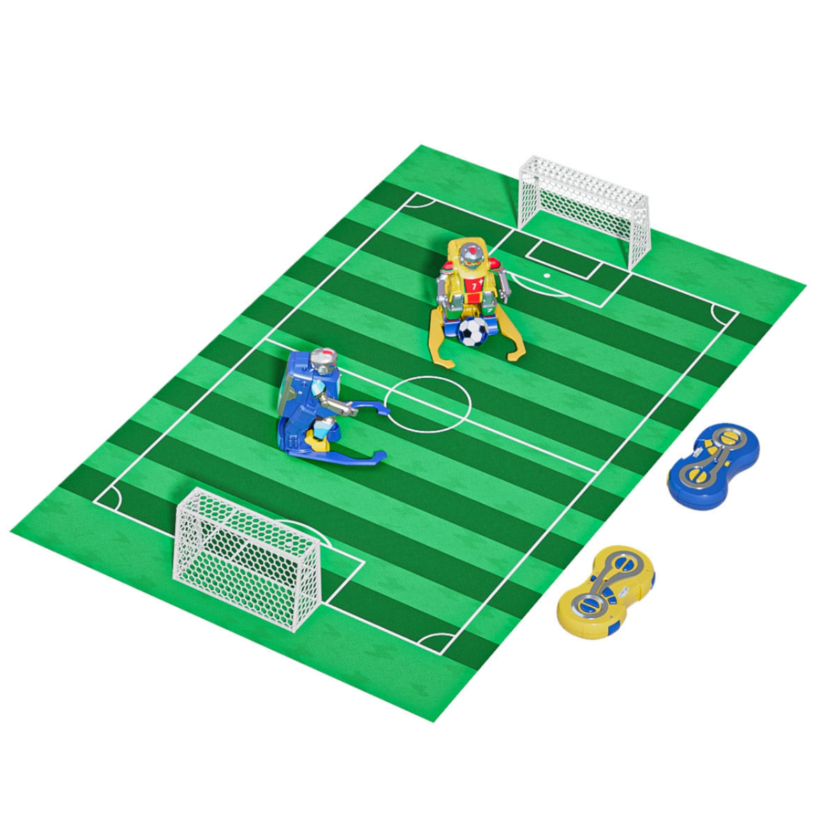 Robot Soccer Kit Metallic Style Goal Goals Distant Control Robot Soccer Set