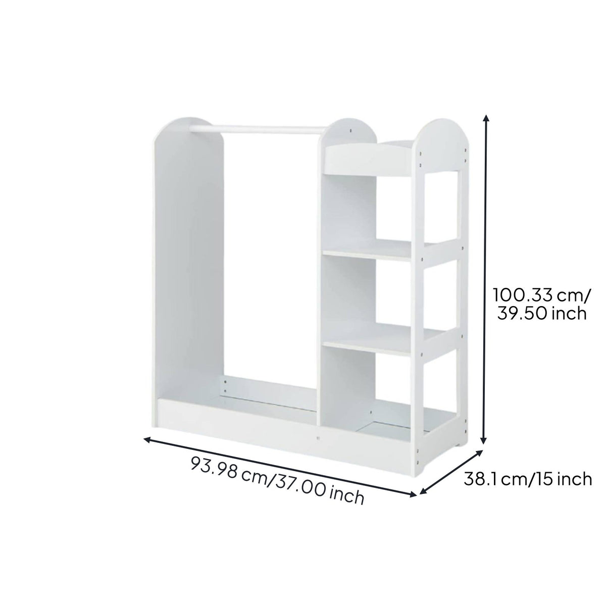 Kids Dress up Center with Mirror Fosters Imagination Kids Armoire with Shelves Develops Tidying Routines Young Child Dress up Wardrobe