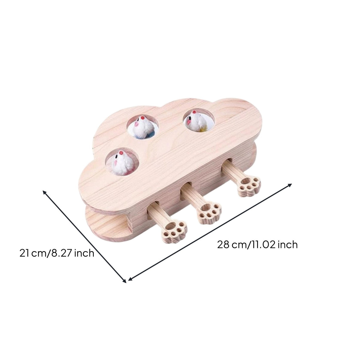 Whack a Critter Feline Toy Long-Lasting Feline Whack a Critter Toy Paw Shaped
