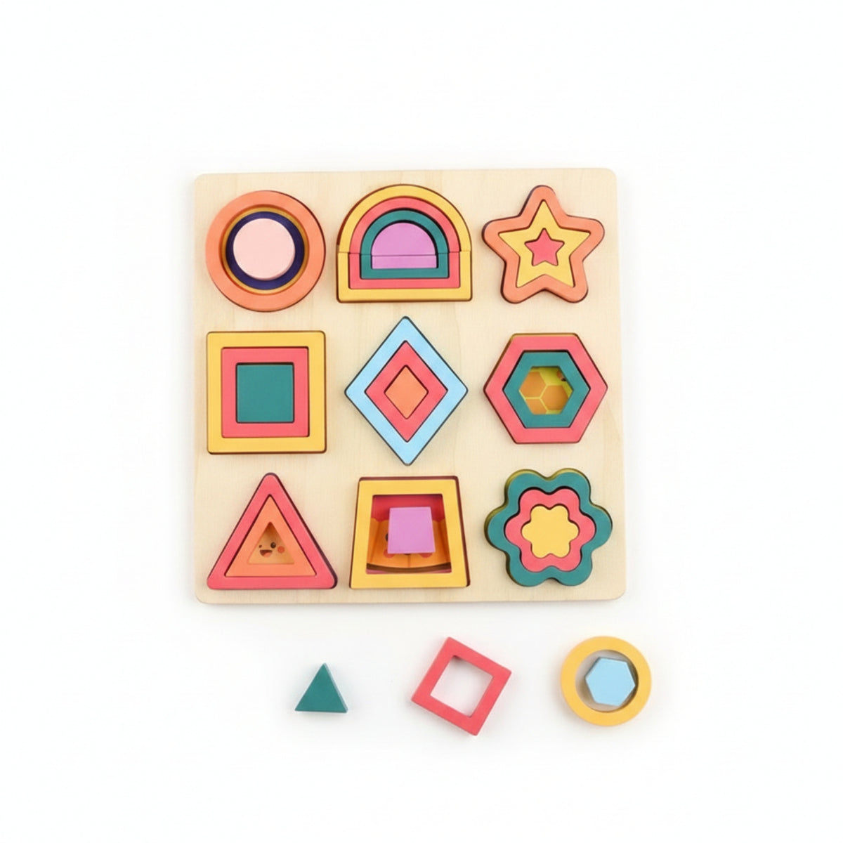Fine Motor Skills Hand Grasping Hands-on Learning Shape Matching Board