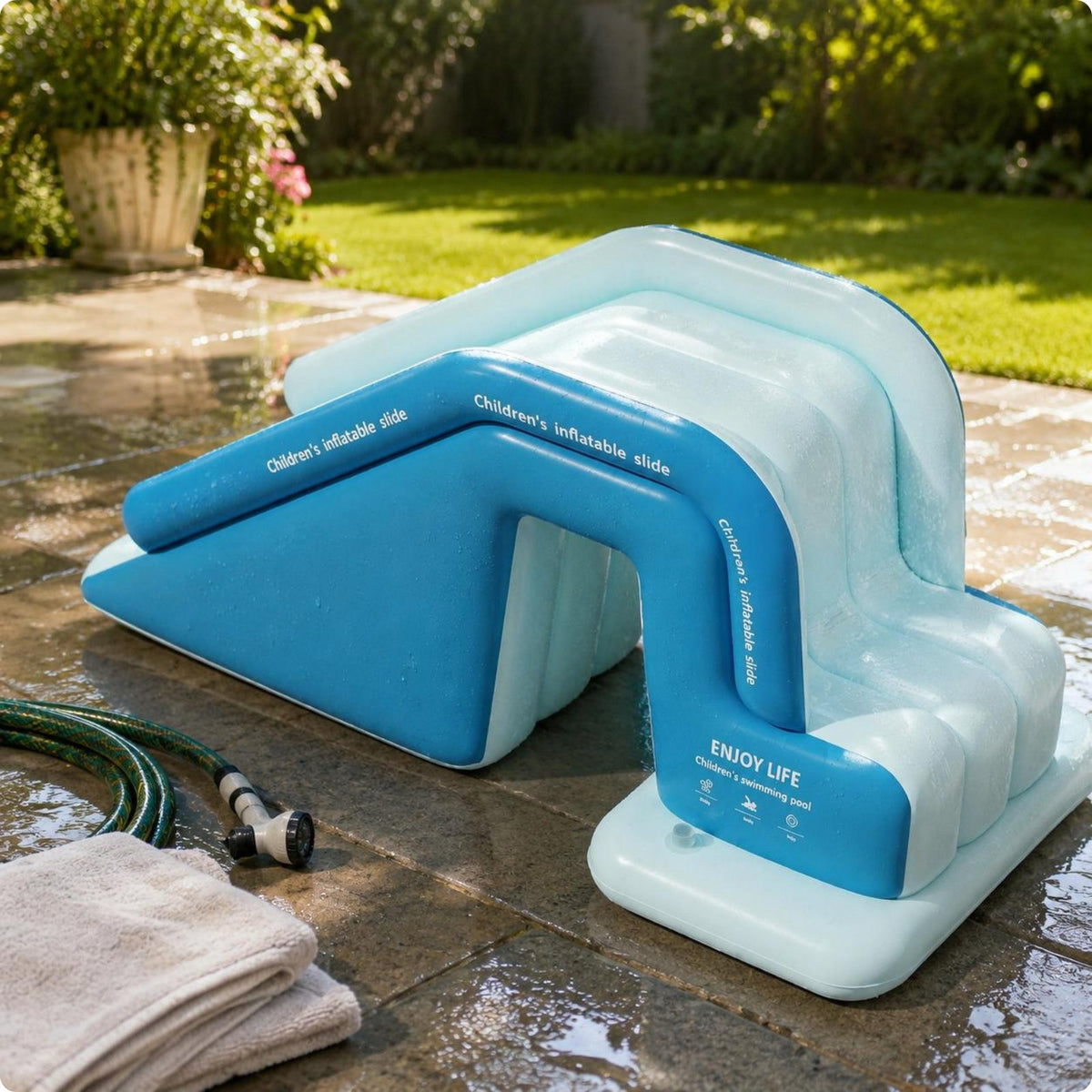 Inflatable Pool Slide Large Size Water Play Center Easy to Inflate for Garden