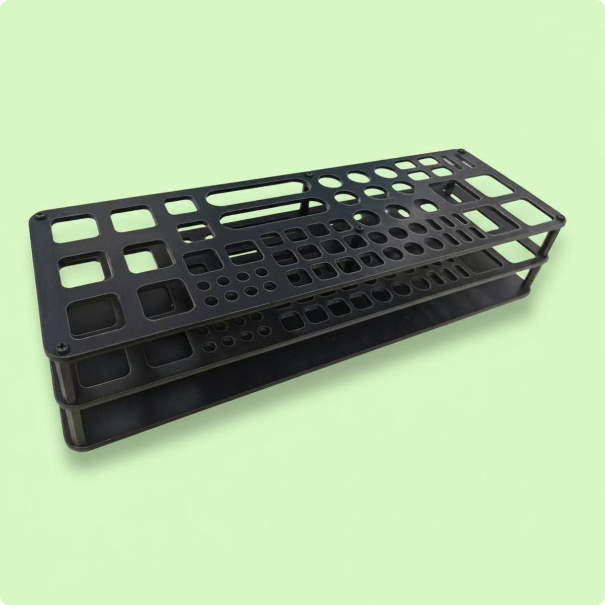 Hobby Tool Rack Matte Black Slanted Tool Stand uncoveredFrame for Model Makers