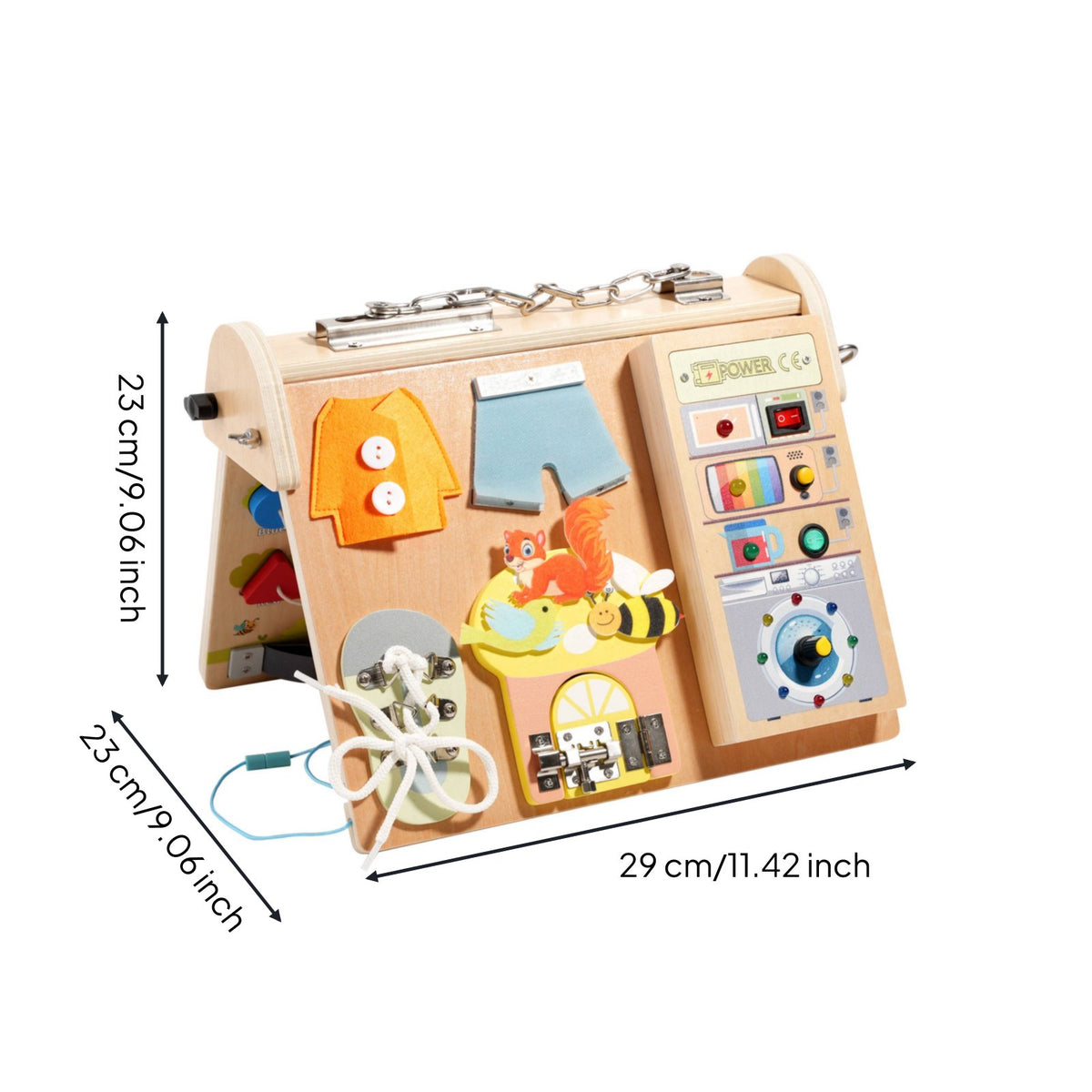 Circuit Busy Board Fourfour-Function Wooden Busy Board Educational for Children