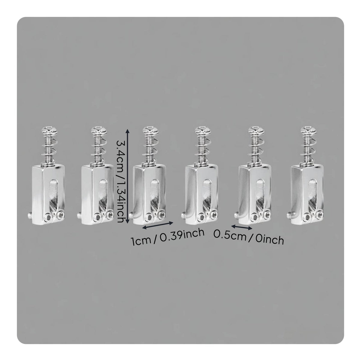 6 Pieces Guitar Saddles Intonation Electric Guitar Bridge Saddles Improves Sustain for Guitarists, Luthiers