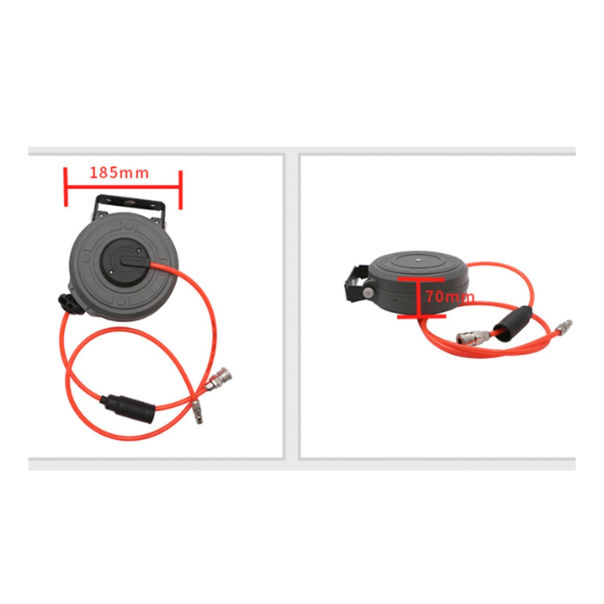 Mini Air Hose Reel Mounted Bracket Retractable Air Hose Reel Side Outlet