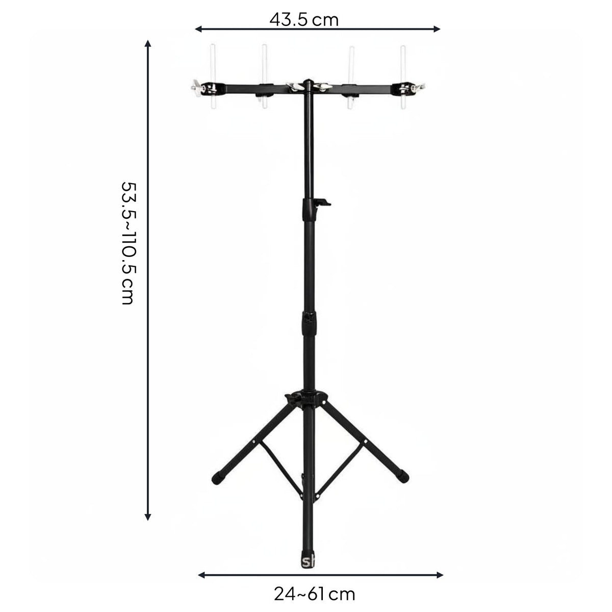 Cowbell Stand Portable Folding Cowbell Holder Metal Percussion Mount Stand for Audio Studio