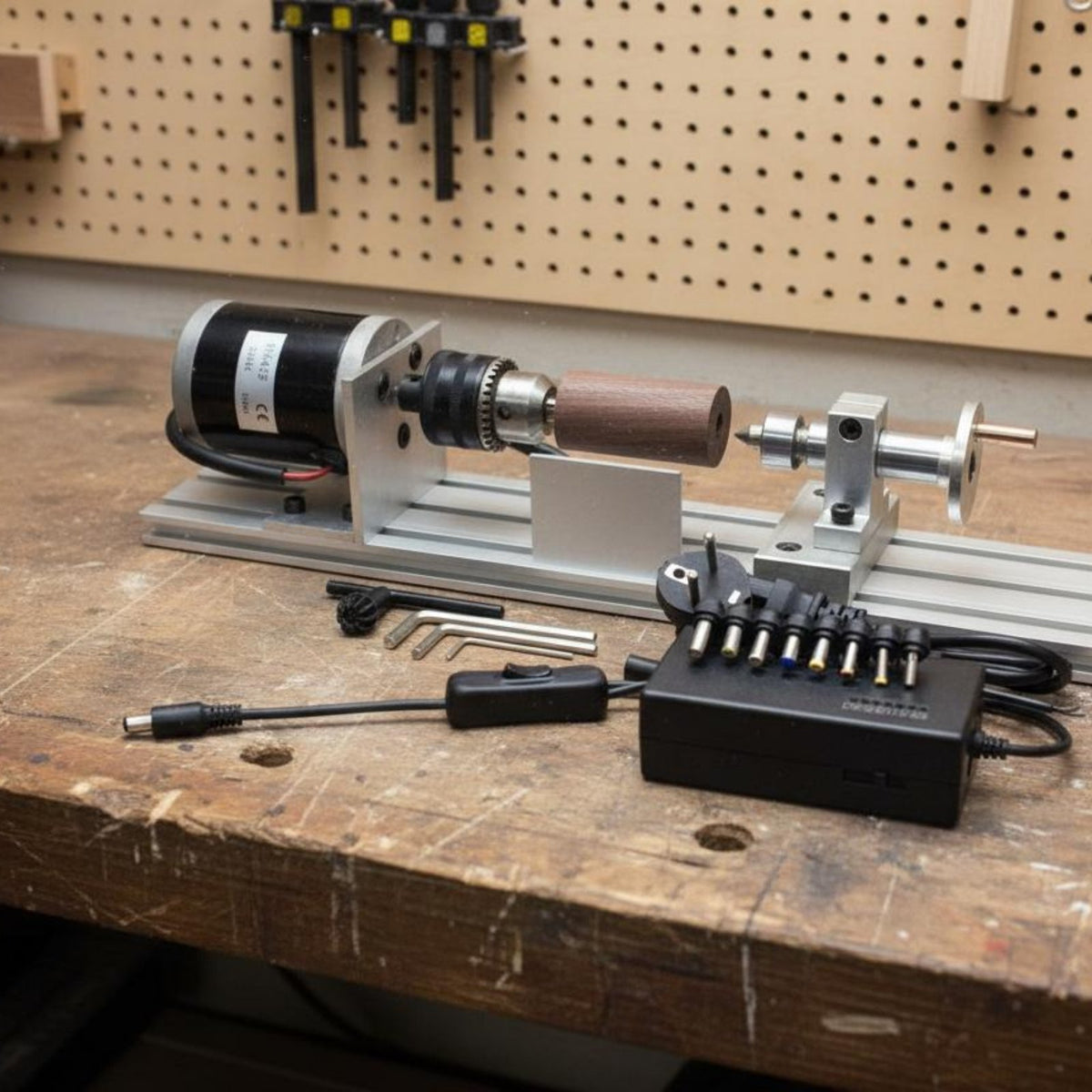 Miniature Bead Lathe Multi-Functional DIY Wood Lathe Machine Mini for Hobbyists