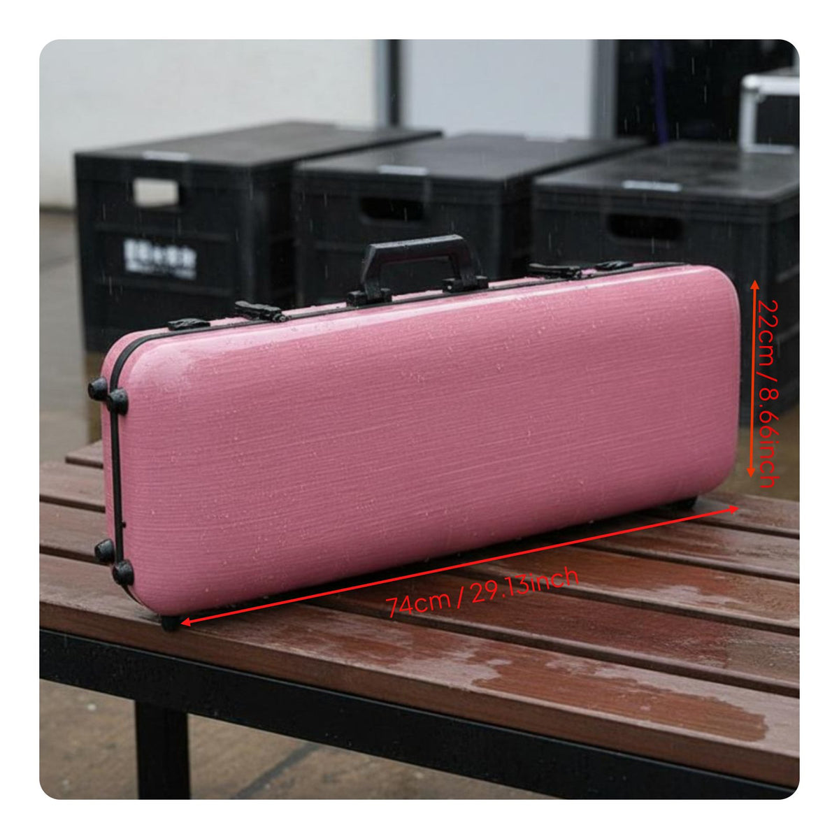 12 Holes Chinese Bamboo Flute Case carbon fiber Storage Box Waterproof Musical Instrument Accessory for Instrumentalists, Performance, Travel