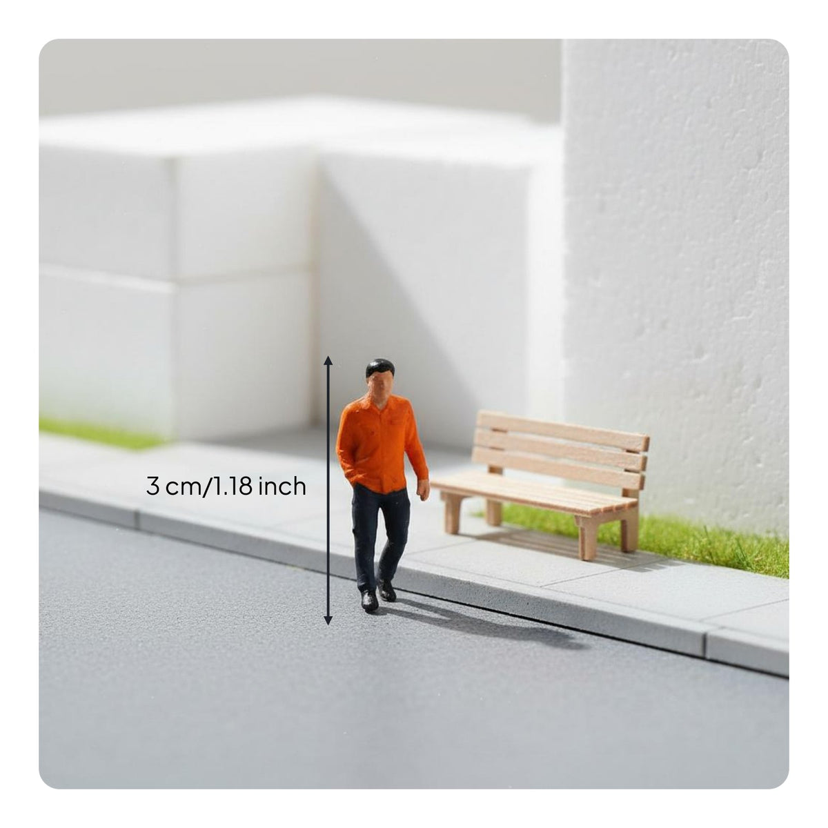 Architectural Model People Scale Model Human Figures Miniature People Figurines for Hobbyists, Students, Sand Table Models