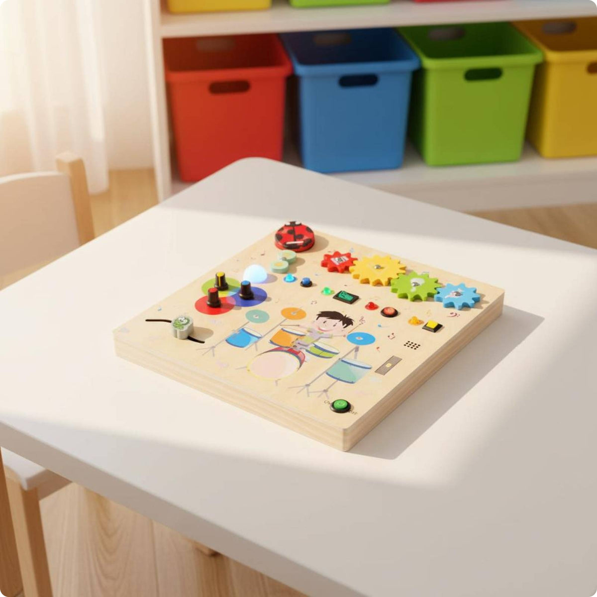 LED Busy Board Electrical Switch Play Learning Toy Hand-Eye Coordination