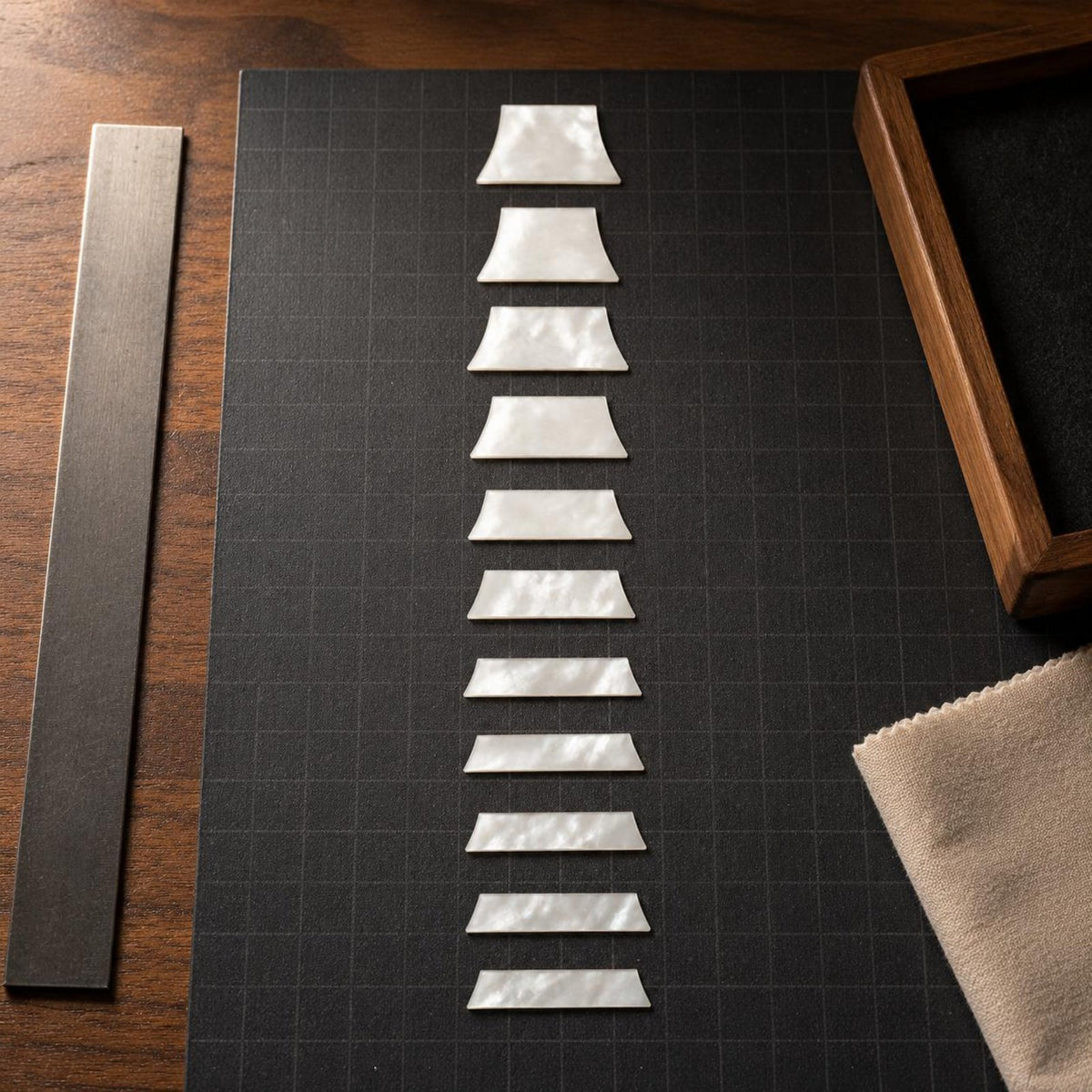Trapezoid Guitar Inlay PET Material Accessory for Custom Build, Luthiers