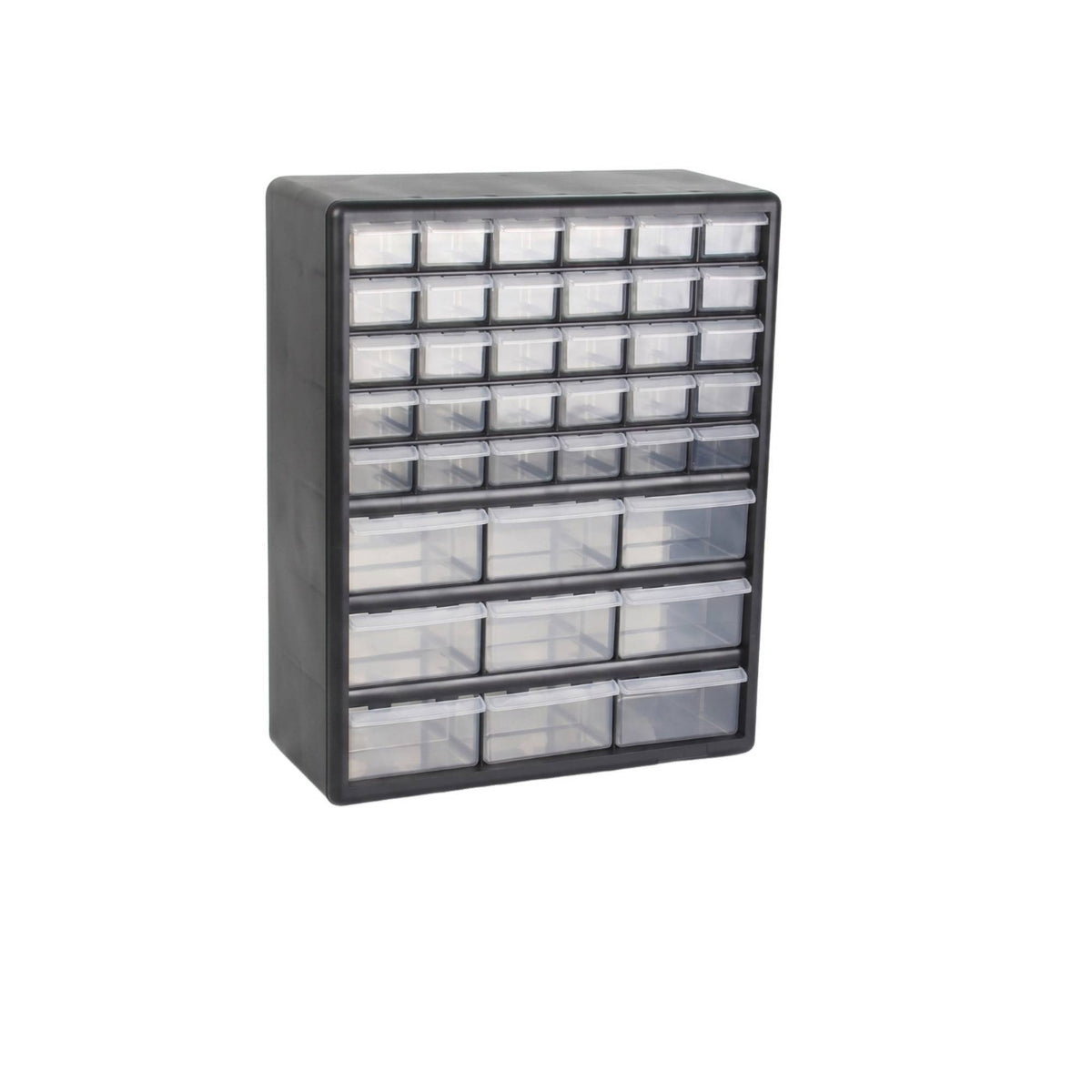 Clear Drawer Organizer Black Frame Storage Drawers for Workshop