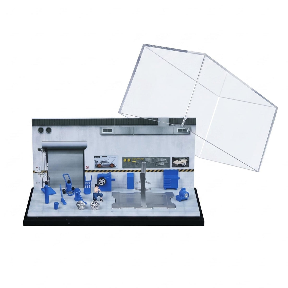 1:64 Car Repair Room Realistic Details 1:64 Repair Display Scene