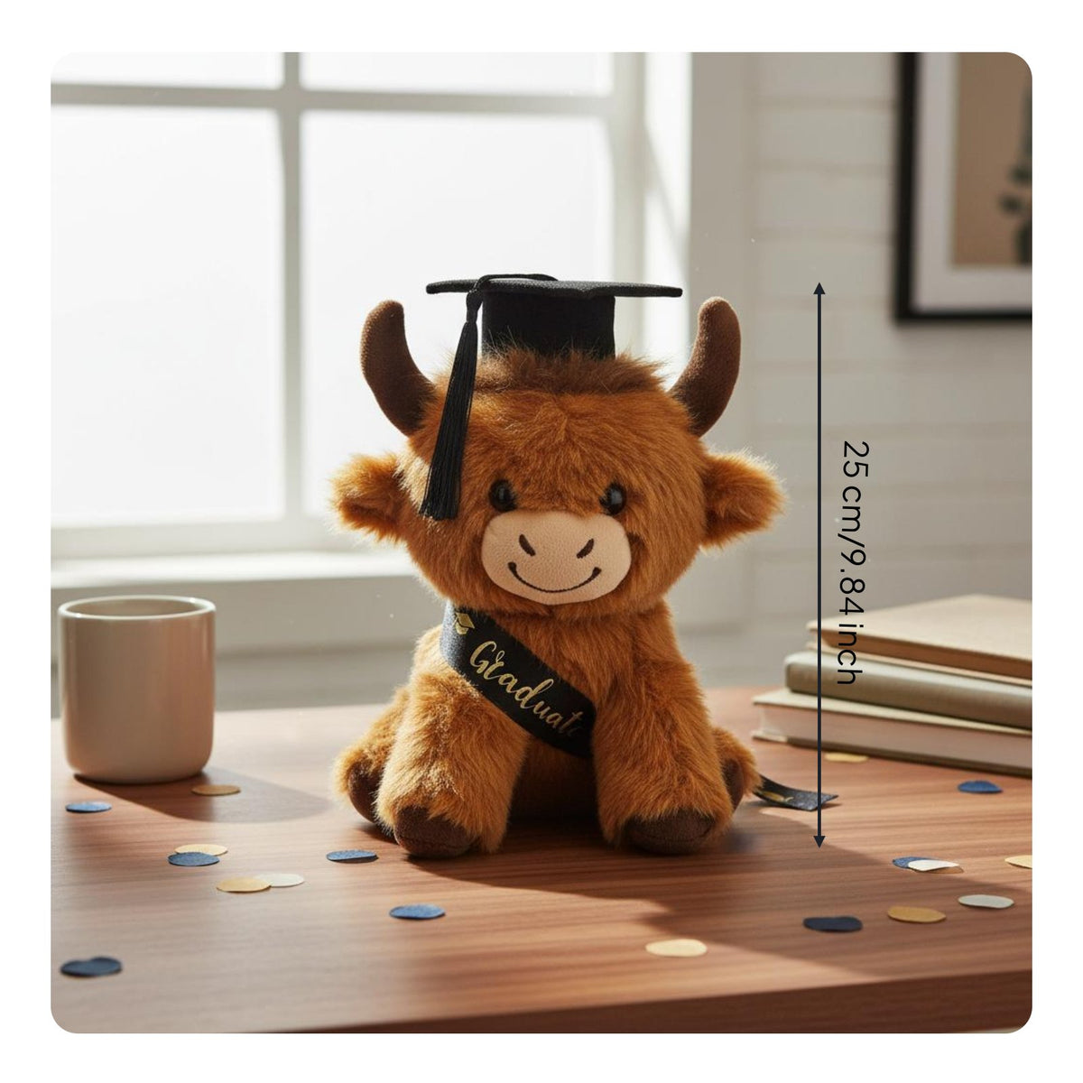Highland Cow Stuffed Animal Full Filling Soft Toy for Students